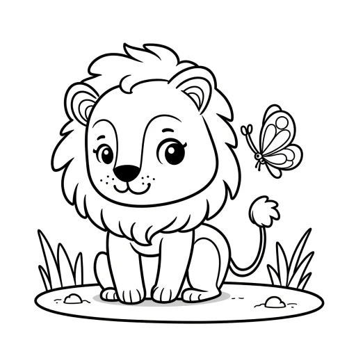 AI-generated animal coloring page